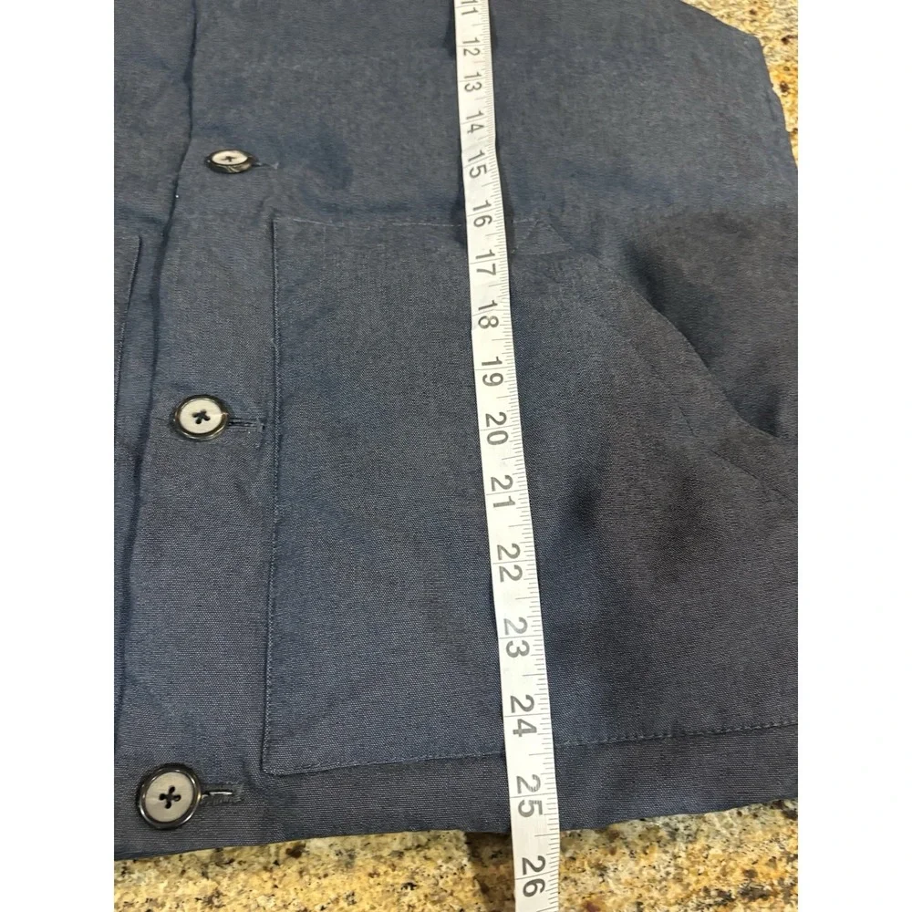 Vince Down Puffer Vest Men's Medium Blue Quilted‎ Sleeveless Jacket
